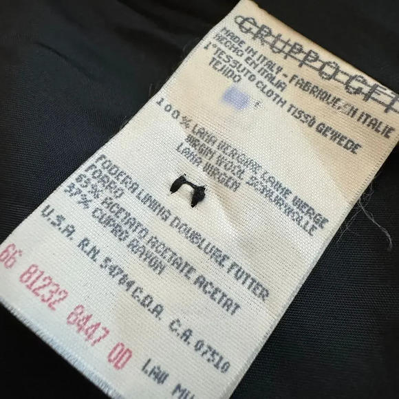 Giorgio Armani Womens Wool Blazer Coat Size 12 Blue Green Long Sleeves Chic - Picture 4 of 9